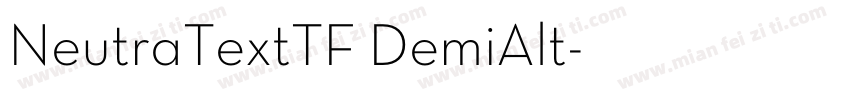 NeutraTextTF DemiAlt字体转换